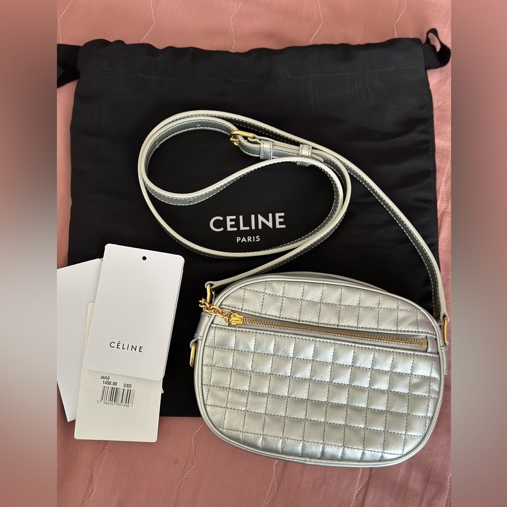 Celine C Charm Camera Bag Quilted Leather Small